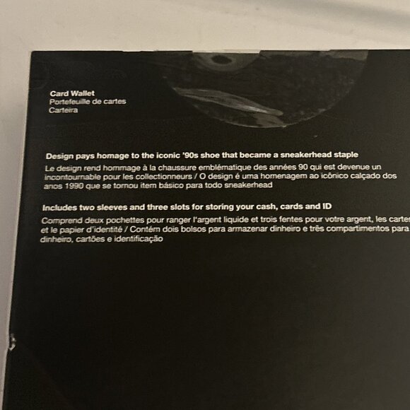 Nike Icon Air Max 90s Shoe Style Card I.D. Wallet Black/Lime Sports Athletic New - Picture 6 of 7